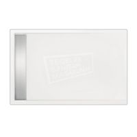 Beterbad/Xenz Easy Tray (110x90x5 cm) douchebak Rechthoek Wit Gootcover RVS Glans - thumbnail