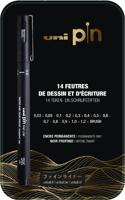 Uni-Ball Fineliners Zwart Metaal Blik