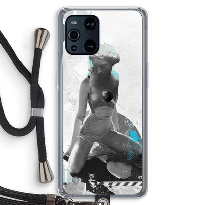 I will not feel a thing: Oppo Find X3 Transparant Hoesje met koord