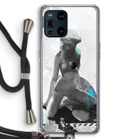 I will not feel a thing: Oppo Find X3 Transparant Hoesje met koord
