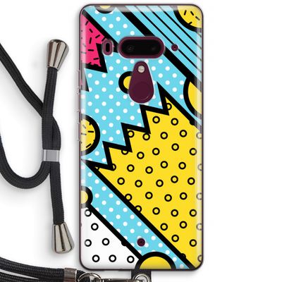 Pop Art #1: HTC U12+ Transparant Hoesje met koord
