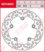 TRW remschijf "mst446rac" rotor mst446rac rigid