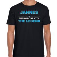 Jannes Voornaam cadeau - The man, The myth the legend - zwart - voor heren - verjaardag