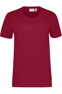 HAKRO Organic Regular Fit T-Shirt ronde hals wijnrood, Effen