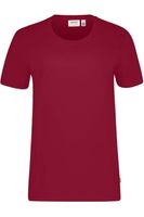 HAKRO Organic Regular Fit T-Shirt ronde hals wijnrood, Effen - thumbnail