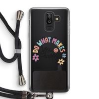 Happy days: Samsung Galaxy J8 (2018) Transparant Hoesje met koord