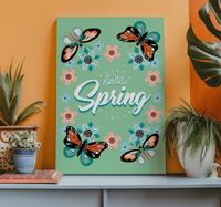 Hallo lente Canvas schilderij woonkamer