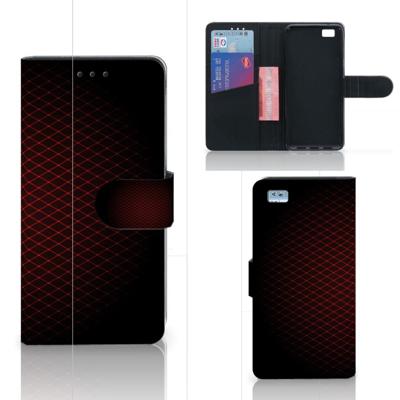 Huawei Ascend P8 Lite | Telefoon Hoesje | Geruit Rood
