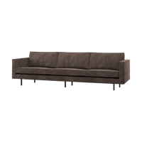 WOOOD Rodeo 3-zits bank ribstof Bruin