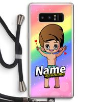 Chibi Maker man: Samsung Galaxy Note 8 Transparant Hoesje met koord