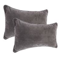 Bank/sierkussens Sophia - 2x stuks - 30 x 50 cm - polyester met rits