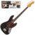 Vintage VIP-V49BLK Coaster Series Gloss Black Bass Pack elektrische basgitaar set met versterker