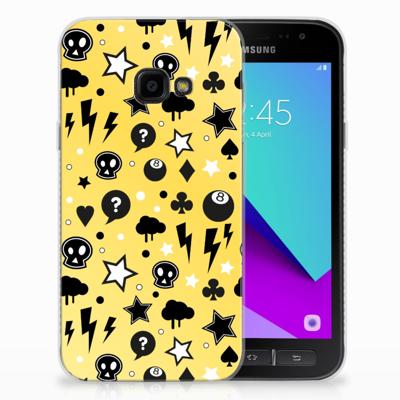 Silicone Back Case Samsung Galaxy Xcover 4 | Xcover 4s Punk Geel Silicone Back Case Samsung Galaxy Xcover 4 | Xcover 4s Punk Geel