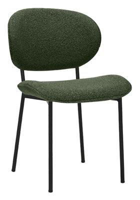 LABEL51 Eetkamerstoel 'Senn' Bouclé, kleur Groen