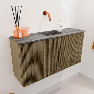 Toiletmeubel Mondiaz Joya Dlux | 80 cm | Meubelkleur Dusk | Faye wastafel Sombra Wasbak Midden | Zonder kraangat(en)