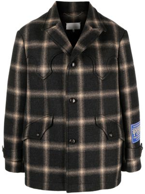 Maison Margiela x Pendleton manteau en laine à carreaux - Marron
