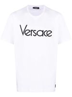 Versace t-shirt en coton à logo brodé - Blanc - thumbnail