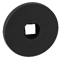 Paar ronde krukrozetten ZN Ø52x5mm zwart