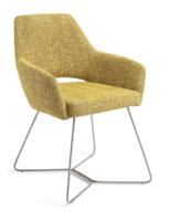Jesper Home Eetkamerstoel 'Yanai' Beehive Steel, kleur Lemon Lines