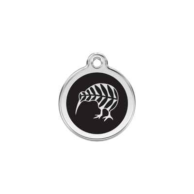Kiwi roestvrijstalen hondenpenning small/klein dia. 2 cm - Reddingo