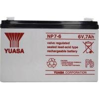 Yuasa NP7-6 Loodaccu 6 V 7 Ah Loodvlies (AGM) (b x h x d) 151 x 97 x 34 mm Kabelschoen 4.8 mm Onderhoudsvrij