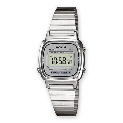 Unisex horloge Casio LA670WEA-7EF Grijs Zilverkleurig (Ø 25 mm)