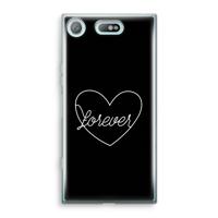 Forever heart black: Sony Xperia XZ1 Compact Transparant Hoesje