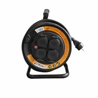 Kabelhaspel 4 stopcontacten 25 meter neopreen snoer 3x1.5 mm2 Prof Relectric 230V