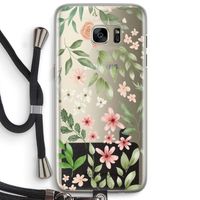 Botanical sweet flower heaven: Samsung Galaxy S7 Edge Transparant Hoesje met koord