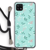 Small white flowers: Samsung Galaxy A22 5G Transparant Hoesje met koord