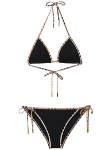 Burberry bikini triangle à carreaux - Noir