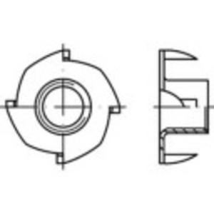 TOOLCRAFT 159327 Inslagmoeren M6 Staal Galvanisch verzinkt 200 stuk(s)