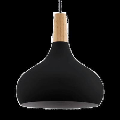 Eglo Zwarte hanglampSabinar Ø 28cm met hout - 900162