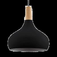 Eglo Zwarte hanglampSabinar Ø 28cm met hout - 900162