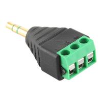 3.5mm mannelijke stekker 3 polig 3 Pin aansluitblok Stereo Audio-aansluiting