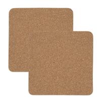 Cook Concept Onderzetter - 2x - kurk - vierkant - D19 cm - voor pannen - hittebestendig Cook Concept Onderzetter - 2x - kurk - vierkant - D19 cm - voor pannen - hittebestendig