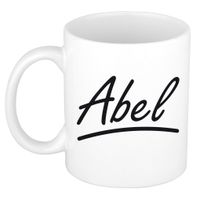 Naam cadeau mok / beker Abel met sierlijke letters 300 ml - thumbnail