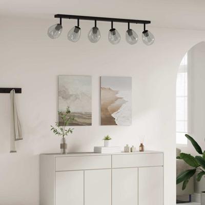 Plafondspot Zwart 110.5 x 13 x 26 cm Glas en metaal