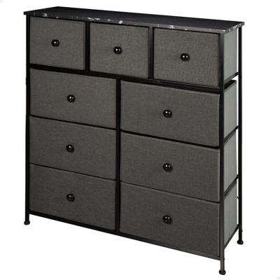 Ladekast Max Home Zwart Grijs Marmer 100 x 100 x 30 cm