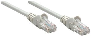 Intellinet 737302 RJ45 Netwerkkabel, patchkabel CAT 5e U/UTP 0.25 m Grijs 1 stuk(s)