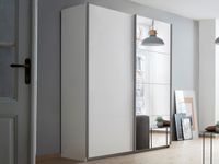 Kledingkast TAPAS 2 deuren 181 cm wit met spiegel - thumbnail