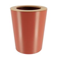 Tendance Badkamer prullenbak/afvalbak 103 series - terracotta - 5 liter - 20 x 25 cm - metaal/bamboe - thumbnail