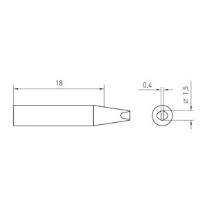 Weller RTM 015 S MS Soldeerpunt Beitelvorm Lengte soldeerpunt: 18 mm Inhoud: 1 stuk(s)