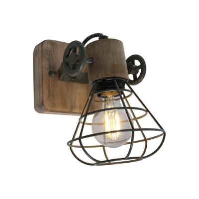 Steinhauer WandlampGeurnesey donkergroen met hout - 1578G