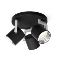 Philips Strakke opbouwspotByrl 3-lichts zwart - 5067330P0