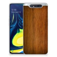 Samsung Galaxy A80 | Bumper Hoesje | Donker Hout