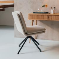 Zuiver Draaibare Eetkamerstoel 'Tyler' Bouclé, kleur Beige