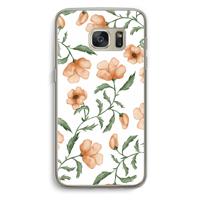 Peachy flowers: Samsung Galaxy S7 Transparant Hoesje - thumbnail