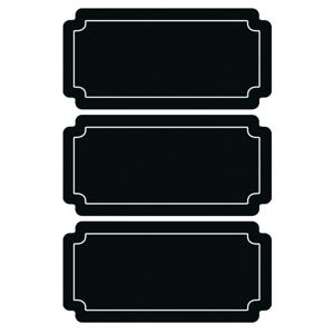 Krijtbord etiketten/stickers - 18x stuks - rechthoekig - herschrijfbaar - Keuken labels