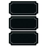 Krijtbord etiketten/stickers - 18x stuks - rechthoekig - herschrijfbaar - Keuken labels